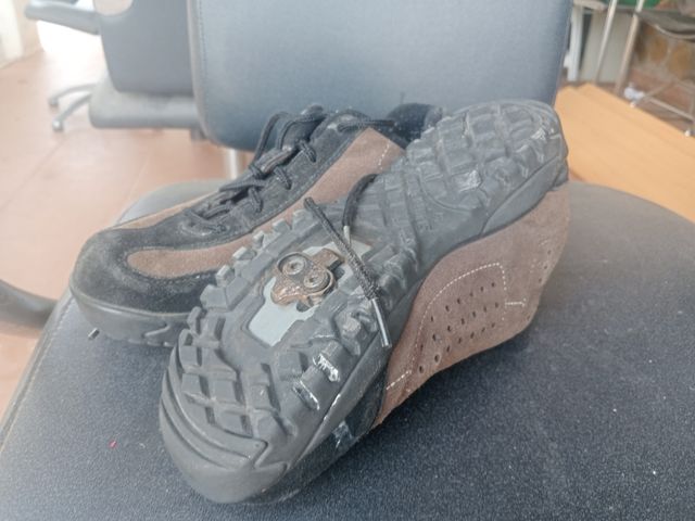 Zapatillas Ciclismo SPD Mujer Marrón/Negro n°36