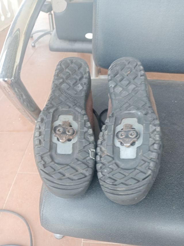 Zapatillas Ciclismo SPD Mujer Marrón/Negro n°36