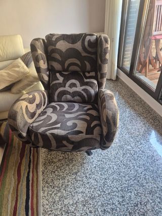 Sillón reclinable de tela