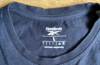 Maglietta Reebok nera con logo, taglia L