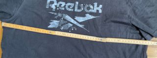 Maglietta Reebok nera con logo, taglia L