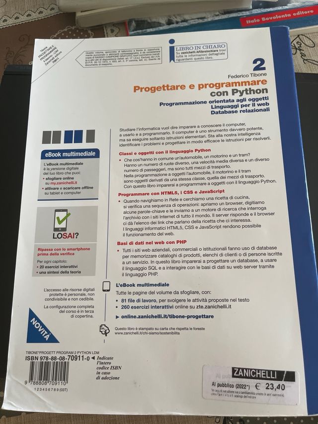 Libro di testo: Progettare programmare con Python