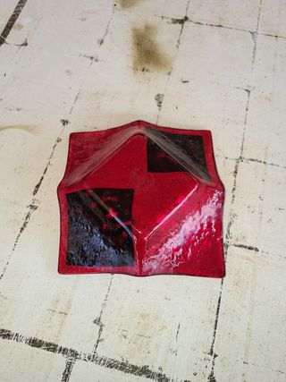 Portaoggetti Vetro Murano Oro Rosso Argento