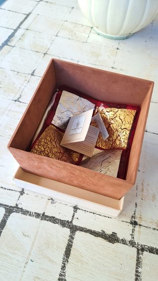 Portaoggetti Vetro Murano Oro Rosso Argento