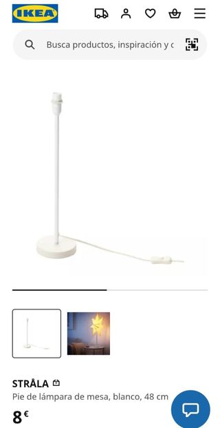Lámparas de Mesa Ikea Blancas (2 unidades)