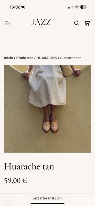 Guarache -zapato de piel trenzado