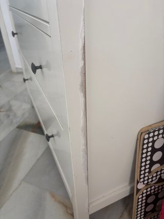 Sinfonier de cajones blanco y negro