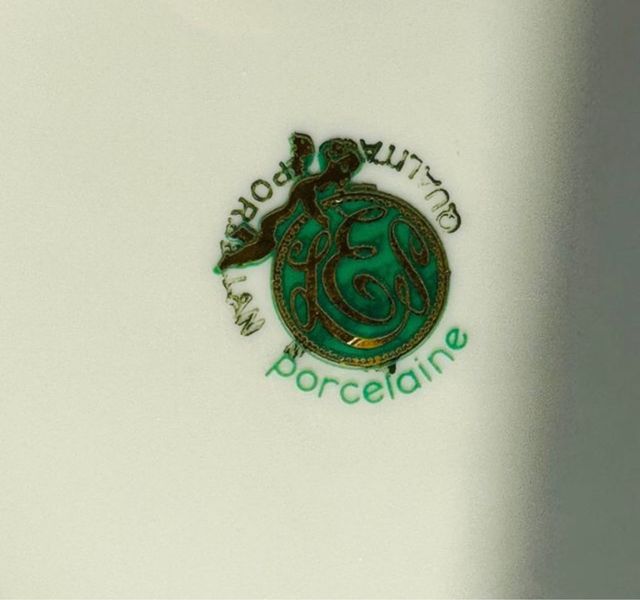 6 platos de postre de porcelana francesa.