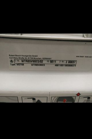Secadora Bosch 8kg Bomba Calor