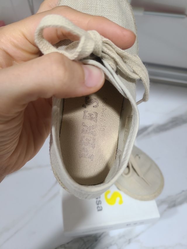 Zapatos Esparto beige talla 24