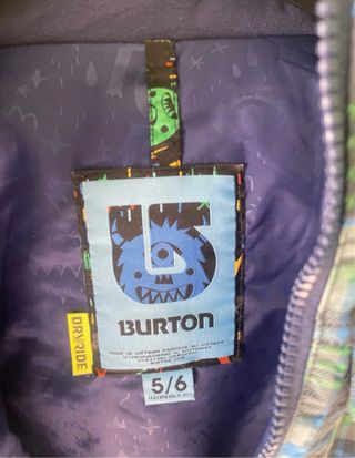 Tuta sci/snowboard Burton 5/6 anni
