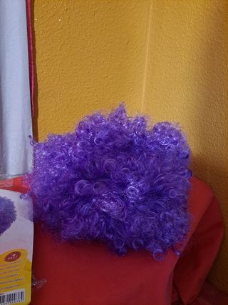 Peluca Afro Morada Party Mago