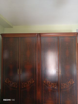 Dormitorio completo madera de nogal 
oscura