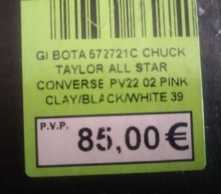Converse plataforma T.39 rosa
