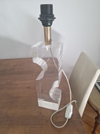Lámpara de mesa metacrilato vintage