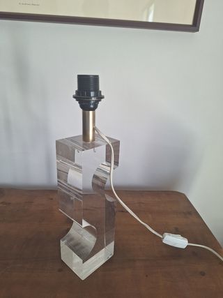 Lámpara de mesa metacrilato vintage