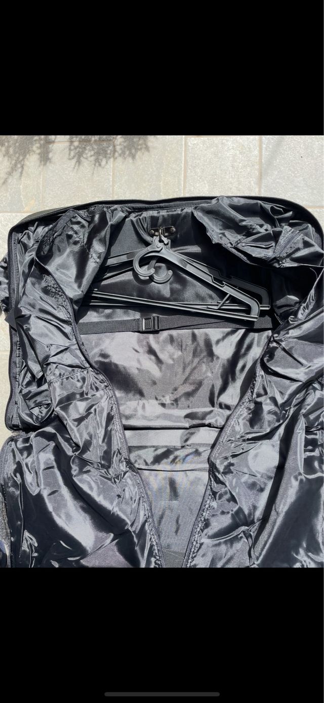 Porta abiti-valigia in nylon grigio