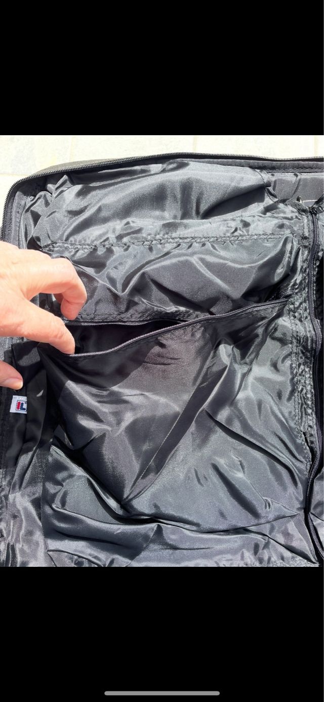 Porta abiti-valigia in nylon grigio