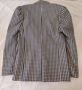 Blazer Vichy Negro Bershka Talla S