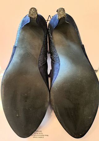 Botines Anna Field Azul Marino Glitter