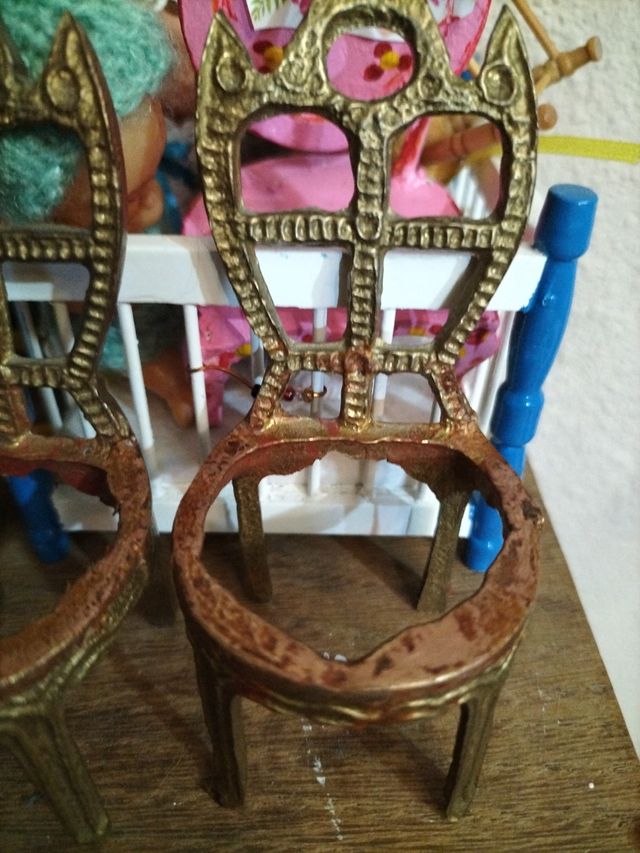 Sillas miniatura bronce