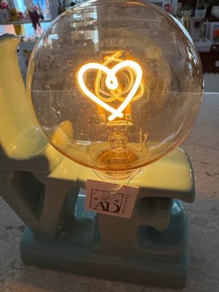 Lampada Scritta Love Ceramica e Vetro