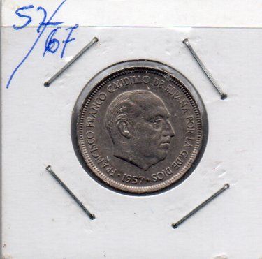 5 Pesetas 1957 Franco