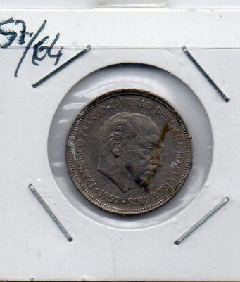 5 Pesetas 1957 Franco