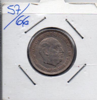 5 Pesetas 1957 Franco