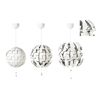 Lámpara colgante Ikea blanca/plateada
