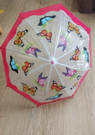 Paraguas infantil con mariposas