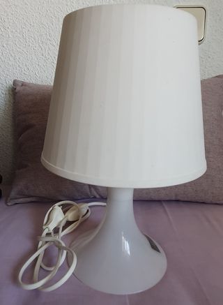 Lámpara de mesa blanca, 29 cm