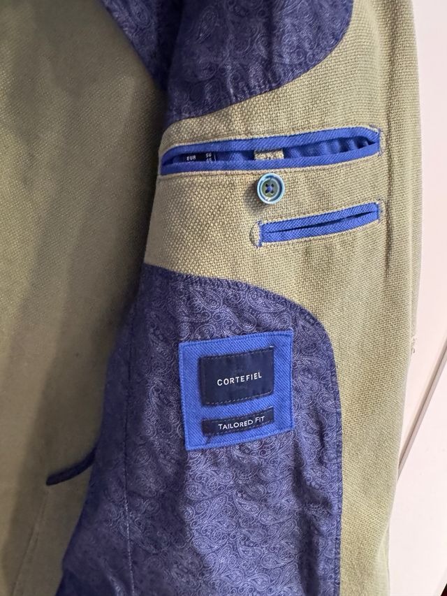 Americana Cortefiel Verde Talla 56