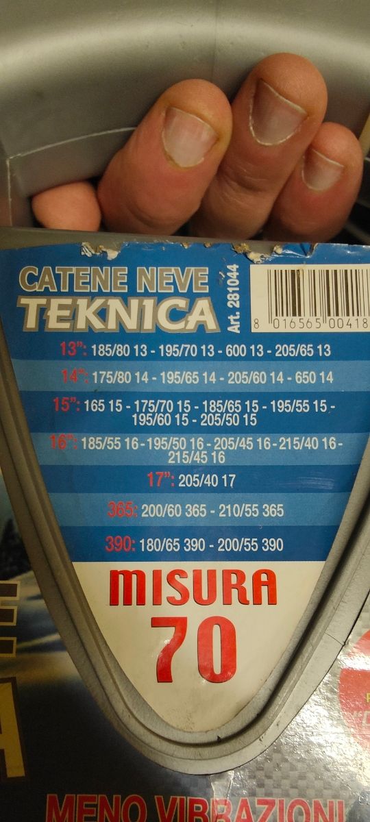 Catene Neve Teknica 9mm Misura 70