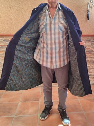 Abrigo Loden Azul Hombre