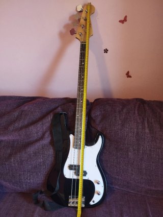Bajo eléctrico con amplificador