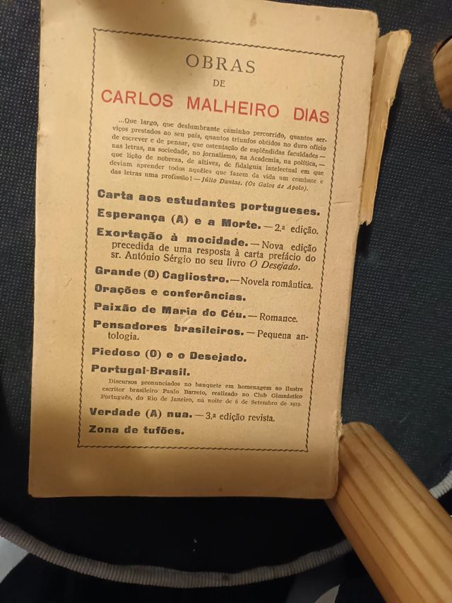 Livro O Grande Cagliostro - Carlos Malheiro Dias