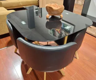 Mesa cristal 4 sillas - oferta