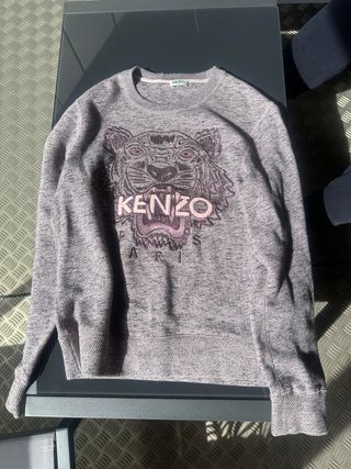 Sudadera Kenzo Morado con Estampado de Tigre