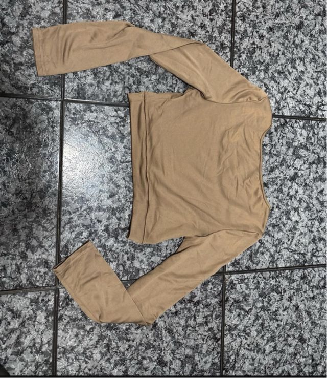 Conjunto Mallas y Top Marrón