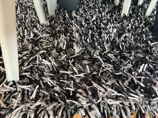 Alfombra salón moderna gris y negra LIMPIA DE TINT