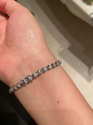 Pulsera Rivière Oro Blanco 18kt Diamantes