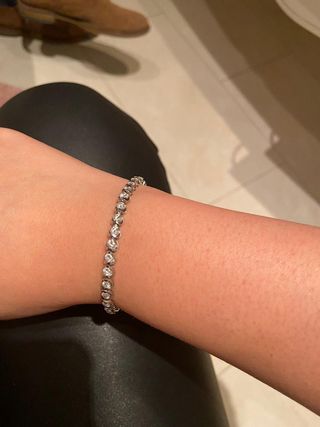 Pulsera Rivière Oro Blanco 18kt Diamantes