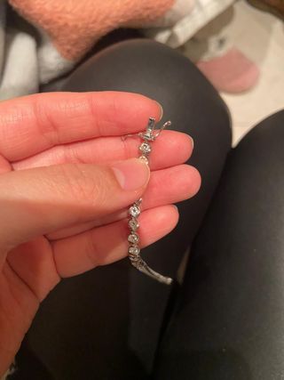 Pulsera Rivière Oro Blanco 18kt Diamantes