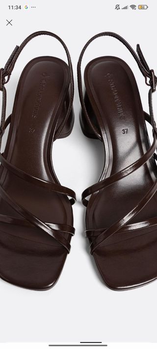Sandalias Stradivarius Marrones Talla 37