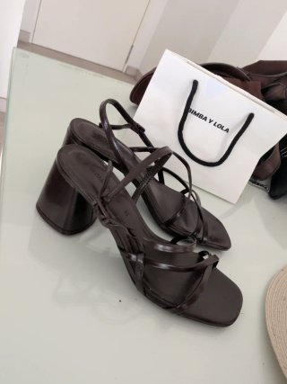 Sandalias Stradivarius Marrones Talla 37