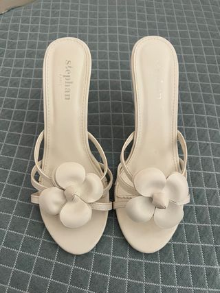 Sandalias Stephan Paris Blancas Flor