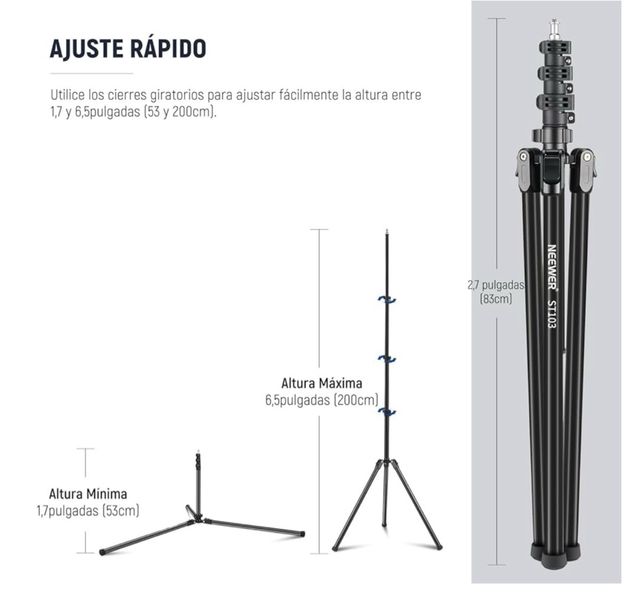 Trípode Neewer 200cm para Fotografía
