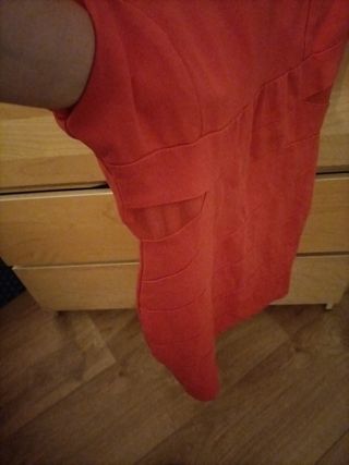 Vestido fiesta naranja.