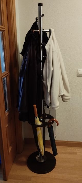 Perchero y paragüero de madera